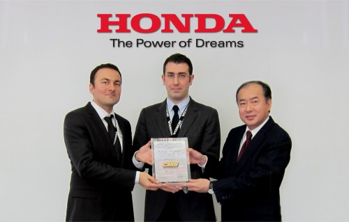 Honda Avrupa CMS Mükemmelik Ödülü